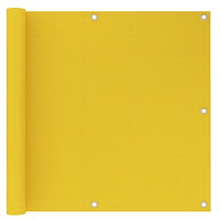vidaXL Balkongskärm gul 90x500 cm HDPE