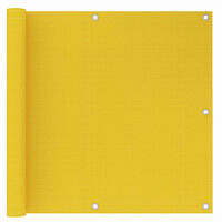 vidaXL Balkongskärm gul 90x500 cm HDPE