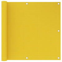 vidaXL Balkongskärm gul 90x600 cm HDPE