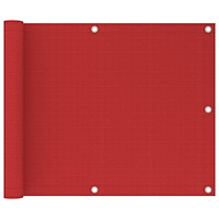 vidaXL Balkongskärm röd 75x300 cm HDPE