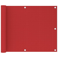 vidaXL Balkongskärm röd 75x600 cm HDPE