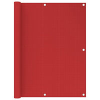 vidaXL Balkongskärm röd 120x400 cm HDPE