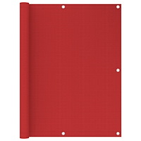 vidaXL Balkongskärm röd 120x500 cm HDPE