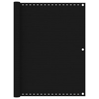 vidaXL Balkongskärm svart 120x600 cm HDPE