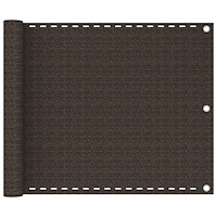 vidaXL Balkongskärm brun 75x300 cm HDPE