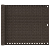 vidaXL Balkongskärm brun 75x500 cm HDPE
