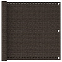 vidaXL Balkongskärm brun 90x500 cm HDPE