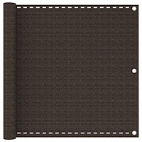 vidaXL Balkongskärm brun 90x600 cm HDPE