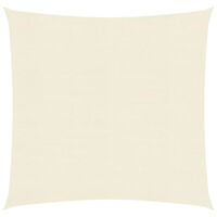 vidaXL Solsegel 160 g/m² gräddvit 2,5x2,5 m HDPE