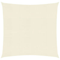 vidaXL Solsegel 160 g/m² gräddvit 4,5x4,5 m HDPE