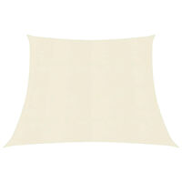 vidaXL Solsegel 160 g/m² gräddvit 3/4x2 m HDPE
