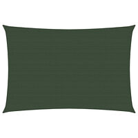 vidaXL Solsegel 160 g/m² mörkgrön 3x4,5 m HDPE