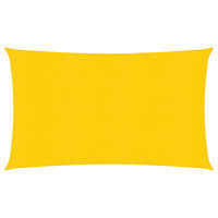 vidaXL Solsegel 160 g/m² gul 2x5 m HDPE