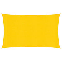 vidaXL Solsegel 160 g/m² gul 3x6 m HDPE