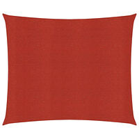 vidaXL Solsegel 160 g/m² röd 6x6 m HDPE