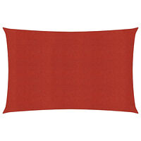 vidaXL Solsegel 160 g/m² röd 2x4,5 m HDPE