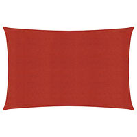 vidaXL Solsegel 160 g/m² röd 2,5x5 m HDPE