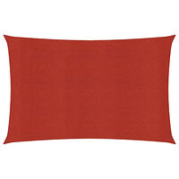 vidaXL Solsegel 160 g/m² röd 3,5x5 m HDPE