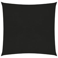 vidaXL Solsegel 160 g/m² svart 6x6 m HDPE