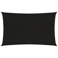vidaXL Solsegel 160 g/m² svart 2x4,5 m HDPE