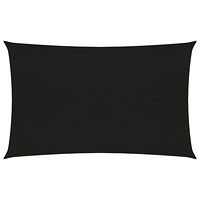 vidaXL Solsegel 160 g/m² svart 3x5 m HDPE