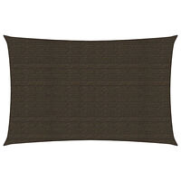 vidaXL Solsegel 160 g/m² brun 2,5x5 m HDPE