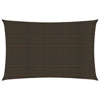 vidaXL Solsegel 160 g/m² brun 3x5 m HDPE