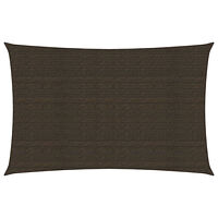 vidaXL Solsegel 160 g/m² brun 5x7 m HDPE