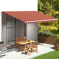 vidaXL Markisväv orange och brun 5x3,5 m