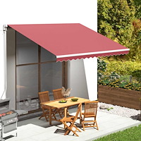 vidaXL Markisväv vinröd 4x3 m