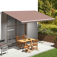 vidaXL Markisväv brun 5x3 m