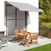 vidaXL Markisväv antracit och vit 3x2,5 m