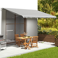 vidaXL Markisväv antracit och vit 5x3 m