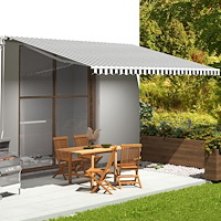 vidaXL Markisväv antracit och vit 5x3,5 m