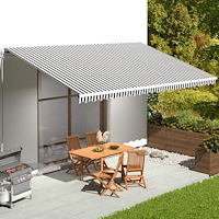 vidaXL Markisväv antracit och vit 6x3,5 m