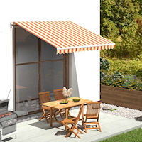 vidaXL Markisväv gul och orange 3x2,5 m