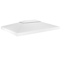 vidaXL Paviljongtak med ventilering 310 g/m² 4x3 m vit