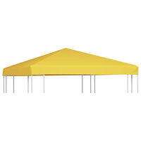 vidaXL Paviljongtak 270 g/m² 3x3 m gul
