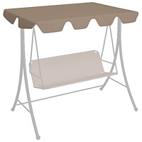 vidaXL Reservtak för hammock taupe 188/168x145/110 cm