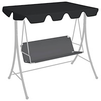 vidaXL Reservtak för hammock svart 188/168x145/110 cm