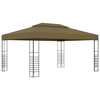 vidaXL Paviljong 3x4 m taupe 180 g/m²