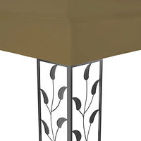 vidaXL Paviljong 6x3 m taupe 180 g/m²