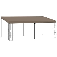 vidaXL Väggmonterad paviljong 6x3 m taupe tyg