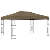 vidaXL Paviljong 3x4 m taupe tyg