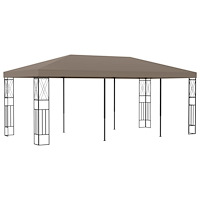 vidaXL Paviljong 6x3 m taupe tyg