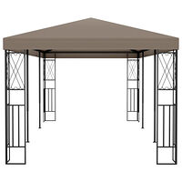 vidaXL Paviljong 6x3 m taupe tyg