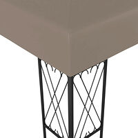 vidaXL Paviljong 6x3 m taupe tyg