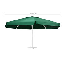 vidaXL Reservtyg för parasoll grön 610 cm