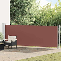 vidaXL Infällbar sidomarkis 140x600 cm brun