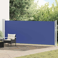 vidaXL Infällbar sidomarkis 600x160 cm blå